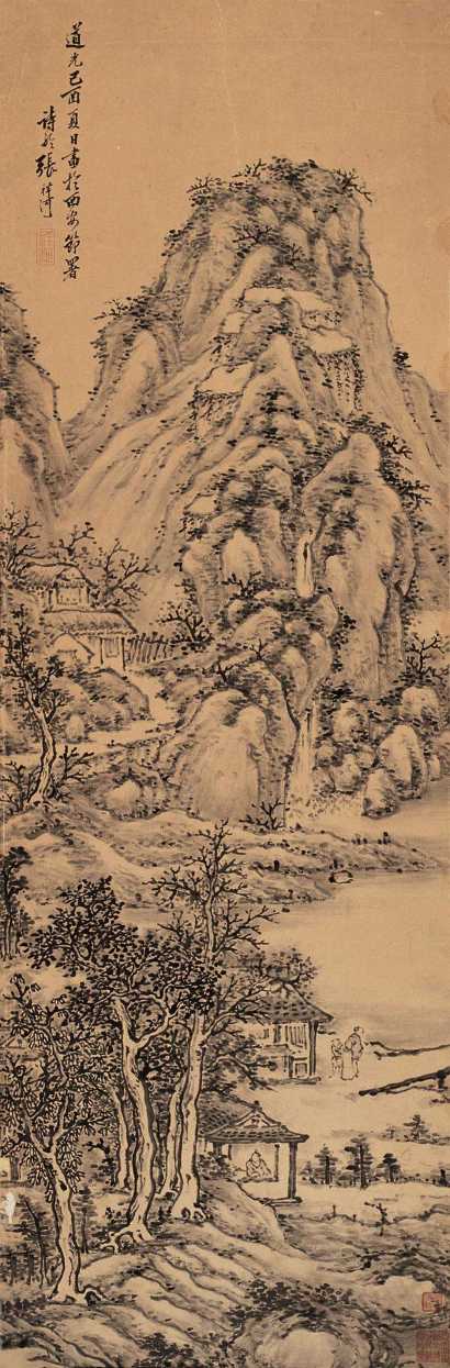 张祥河 己酉（1849）年作 山乡 镜片